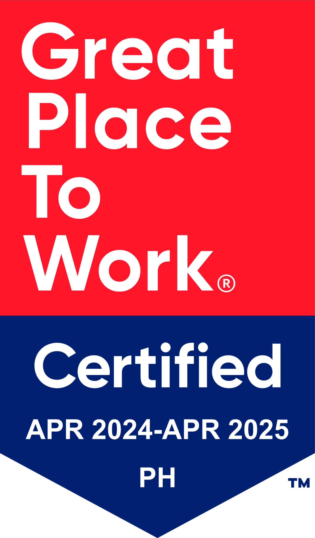 Great Place to Work certified 2024 to 2025
