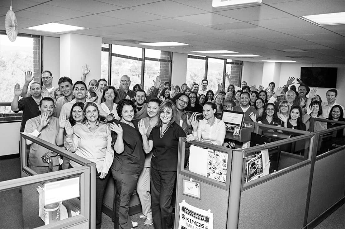 The original Southern California team together in their office