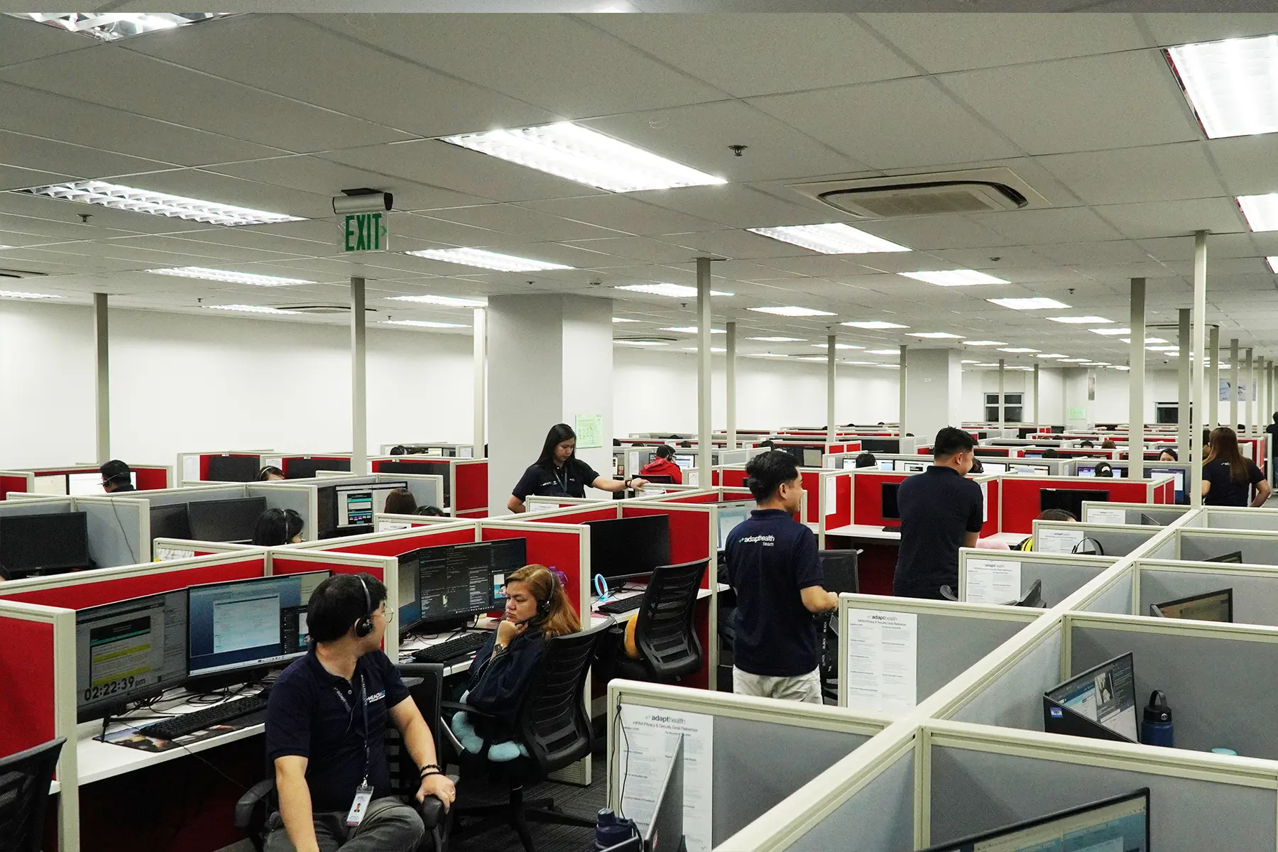 Healthscope employees at their workstations in the Philippine office