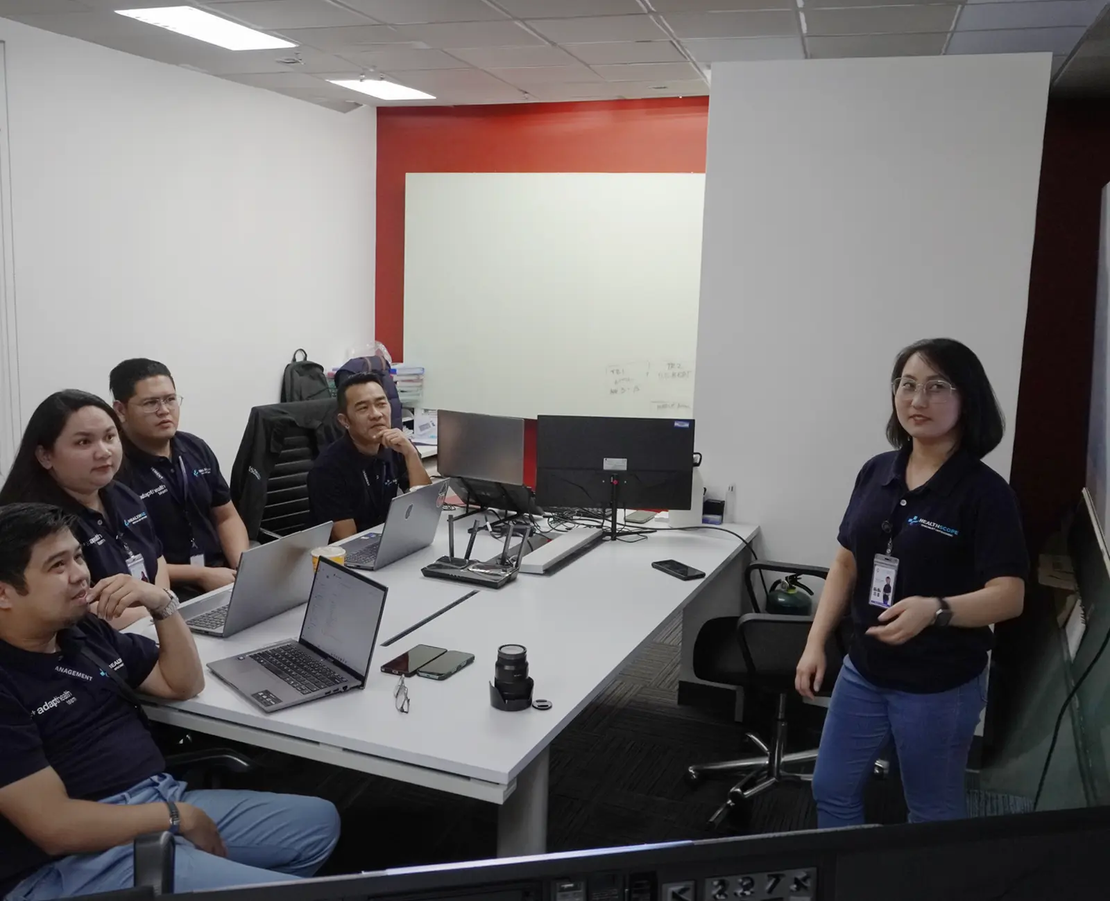 Healthscope colleagues meeting together in their Philippine office