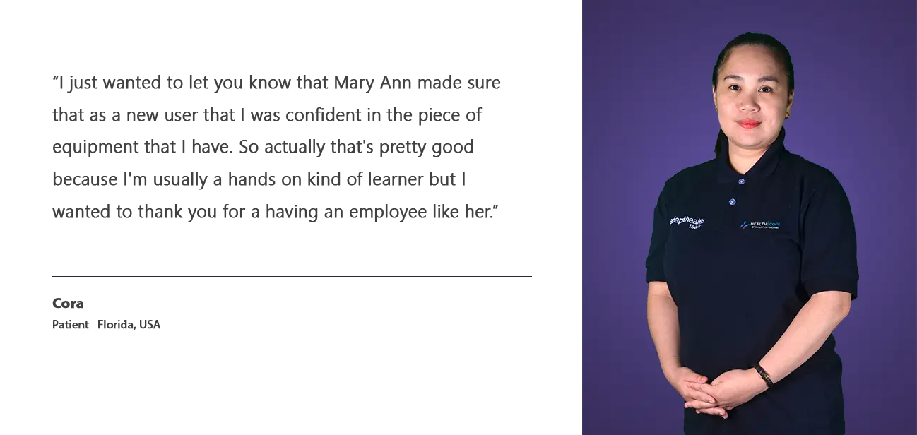 Testimonial featuring Mary Ann